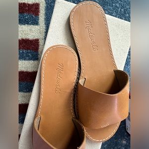 Women’s Madewell Boardwalk Post Slide Sandal - Desert Camel Color - Size 6 - New